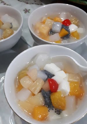 Foto resep Puding susu kuah koktail