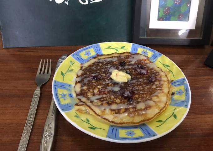 Simple Way to Make Favorite Fluffy black-current pancakes