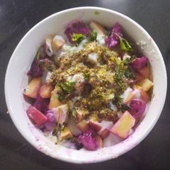 A picture of Dragon Fruit Apple Salad.