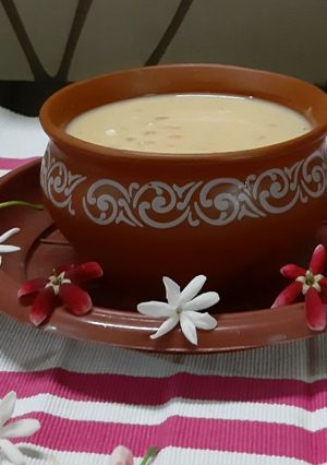 A picture of Mango-Sago kheer.