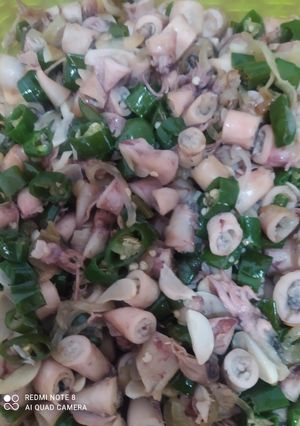 Foto resep Tumis cumi asin cabe ijo