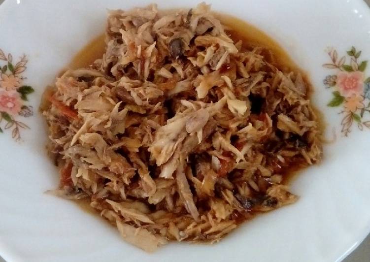 Tongkol suwir praktis tidak pedas