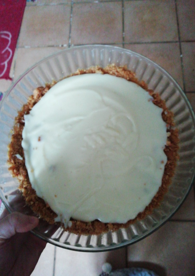 Una foto de Tarta de galletas y limón