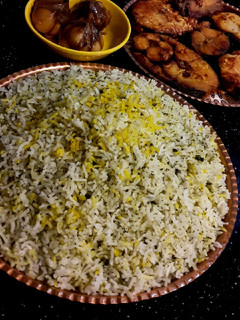 عکسی از دستور سبزی پلو با ماهی