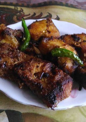 A picture of Andhra fish fry.