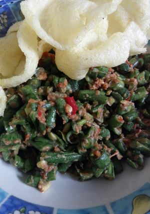 Foto resep Pencok kacang panjang / rujak kacang / sambel kacang panjang