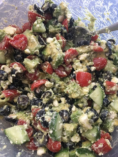 A picture of Feta Avocado Lime Salad.