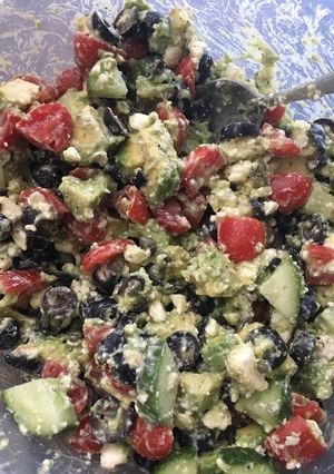 A picture of Feta Avocado Lime Salad.
