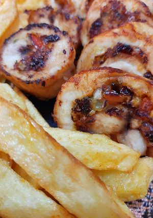 عکسی از دستور رولت مرغ راحت و آسون