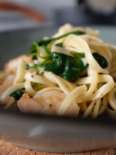 A picture of Shrimp Scampi Linguine.