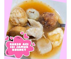 Resep Terbaik Bakso aci isi jamur kornet Enak Sempurna