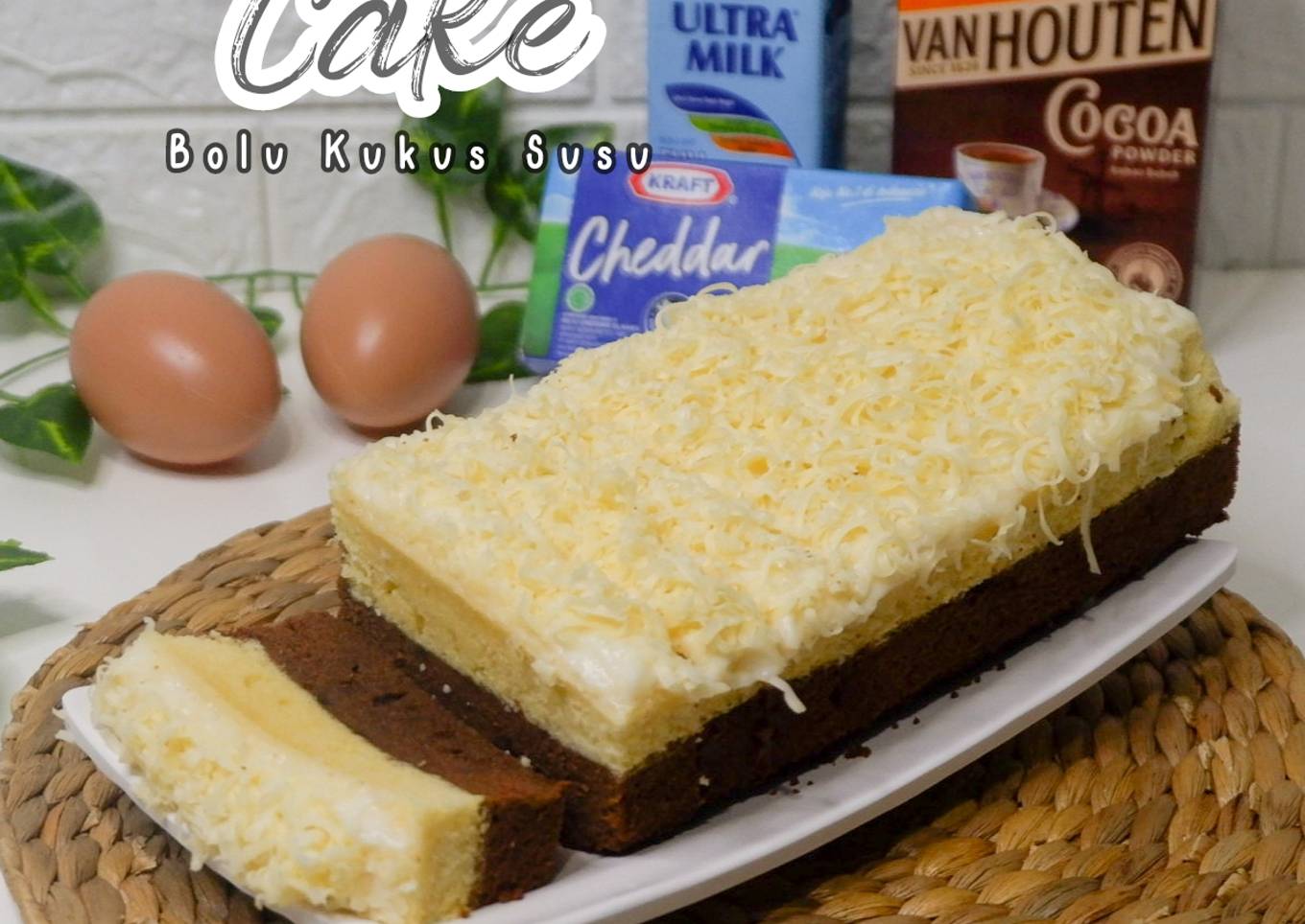 060. Cake bolu kukus susu hanya 3 telur