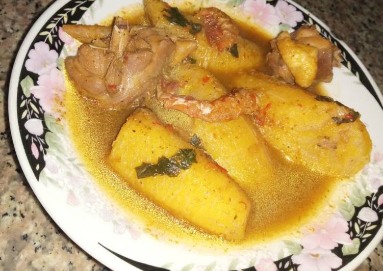 Chicken plantain peppersoup