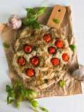 Maravilhosa Focaccia de tomate cereja