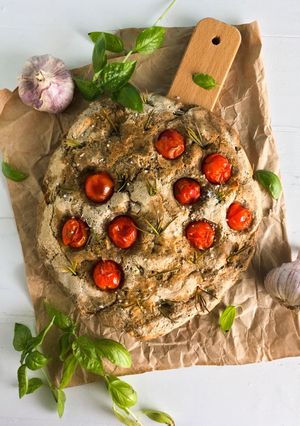 Foto de Maravilhosa Focaccia de tomate cereja