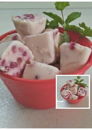 A picture of Frozen pomegranate bites.