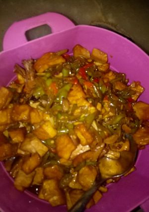 Foto resep Tumis buncis tahu kuning