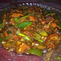 A picture of Chilli chicken semi gravy.
