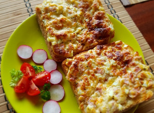 Sonkás-mascarponés melegszendvics krém recept fotója