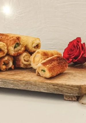 Une photo de Roulés au piment vert et cheddar