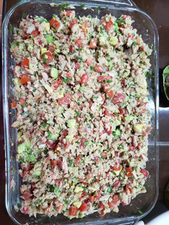 Una foto de Ceviche de soya y atún