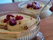 Une photo de dessert lait de soja