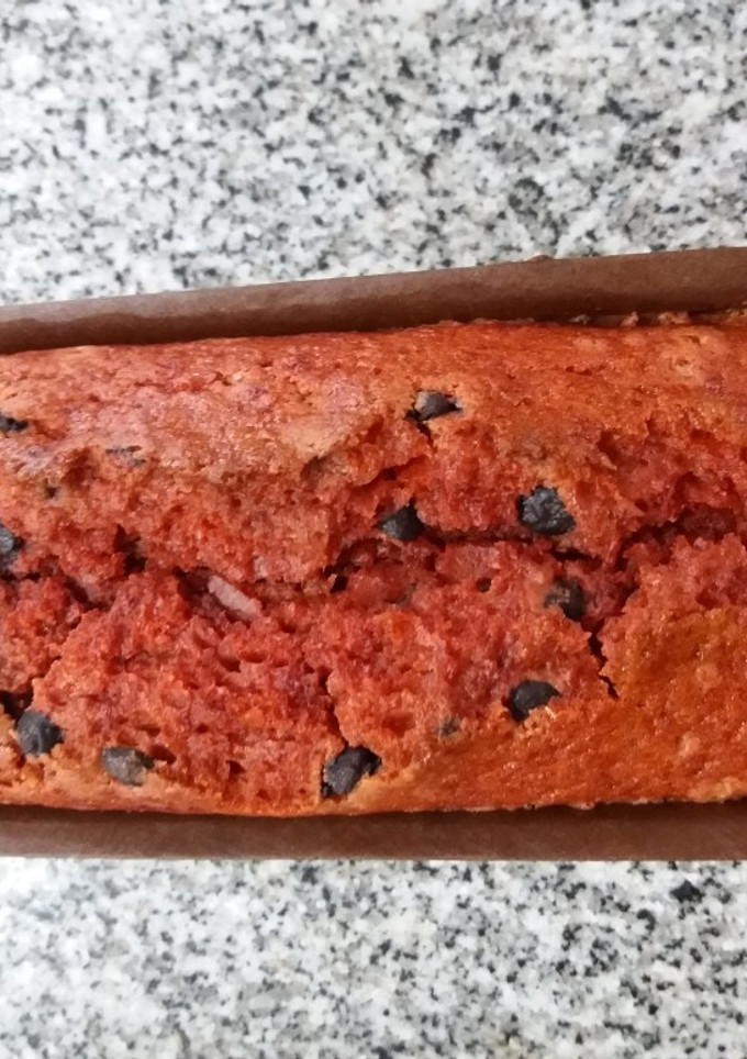 Una foto de Budín de remolachas y chips de chocolate