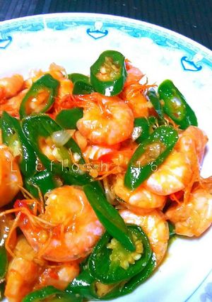 Foto resep Udang saos tiram cabe ijo