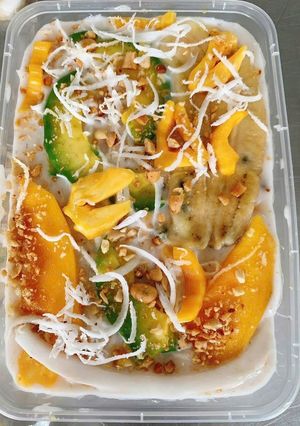 Hình của món Kem chuối mít môn sầu riêng.