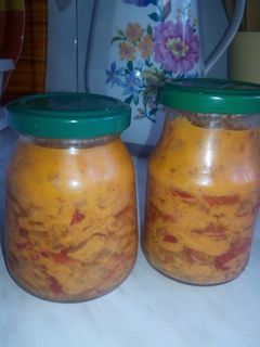 Lecsó, zsírban készítve (télre) recept fotója