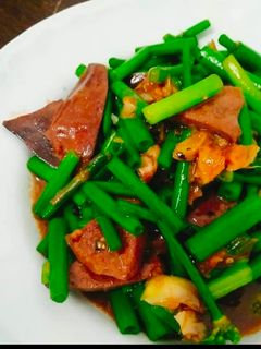 รูปของ ตับหมูผัดดอกหอม