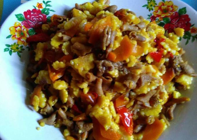 Cara Gampang Membuat Oseng pedas jagung muda usus ayam Anti Gagal