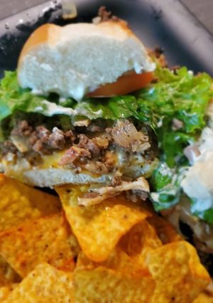 A picture of Surf and turf chopped cheese.