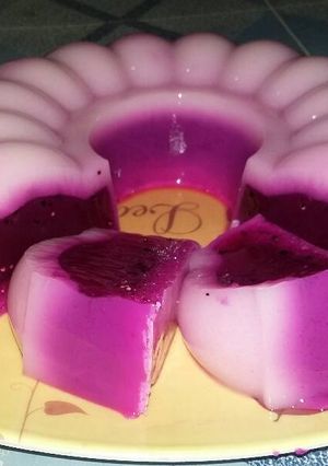 Foto resep Puding buah naga