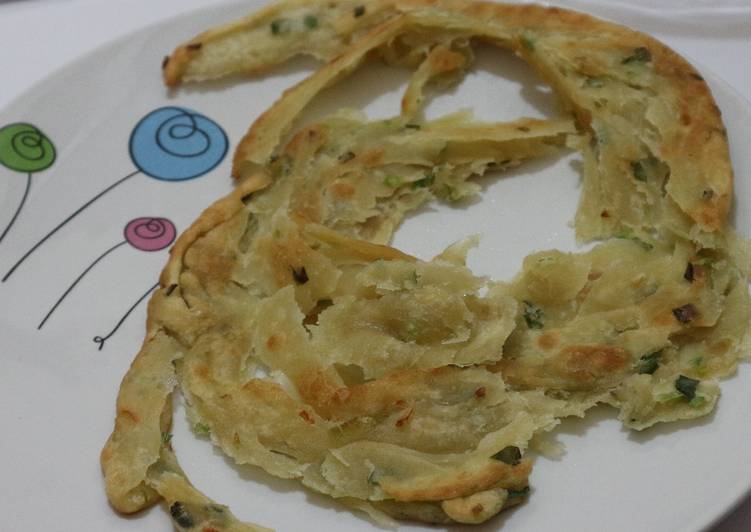 Resep Roti Canai Irit Versi Cina | Green Onion Pancake yang Lezat Sekali