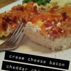 A picture of Cream Cheese Bacon Cheddar Chicken.