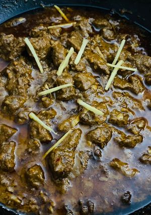 A picture of Beef bihari boti karahi.