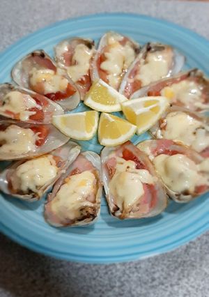 Una foto de Machas a la Parmesana