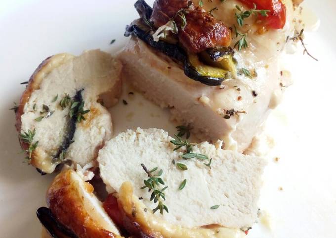Petto di pollo con farcitura di verdure