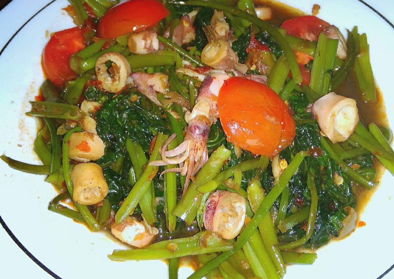 Oseng Kangkung Cumi Asin