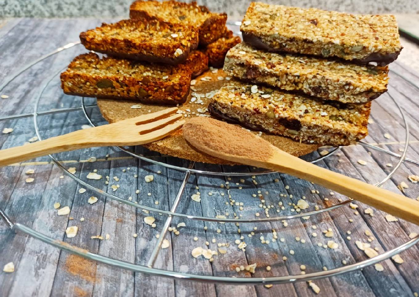 Barritas de avena, quinoa y chocolate 🍫