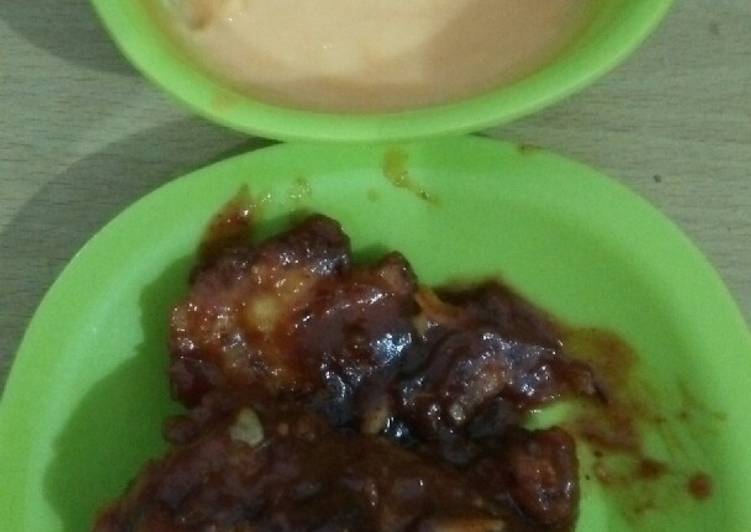 Recipe of Vegan Ayam dan saus keju ala Richesee Factory 😋
