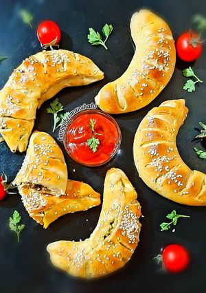 عکسی از دستور پیراشکی قارچ و گوشت کره ای🥐