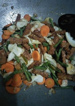 Foto resep Tumis Tempe + Kacang + Wertel + Koll