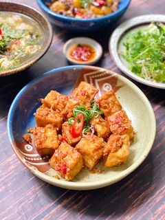 Hình của món Đậu Hũ Ram Sả Ớt.
