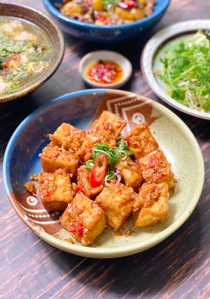 Hình của món Đậu Hũ Ram Sả Ớt.