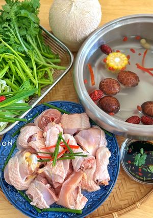 Hình của món Lẩu Gà Nước Dừa Tươi.