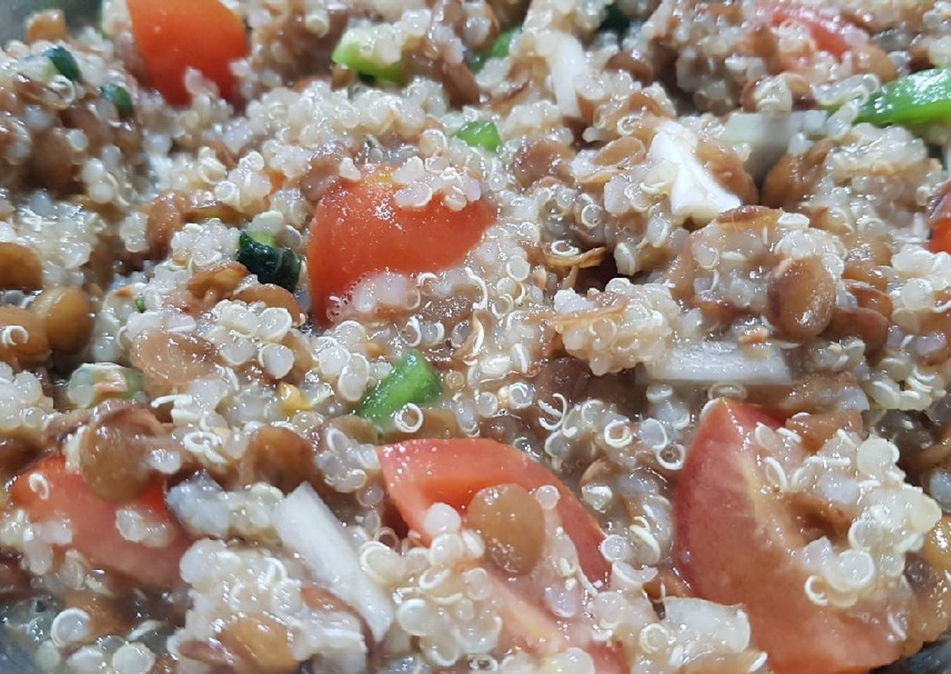 Ensalada de quinoa con lentejas