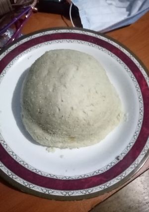 A picture of Ugali #recipemarathon.