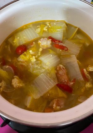Foto resep Sawi putihh tumis tahu udang telur~